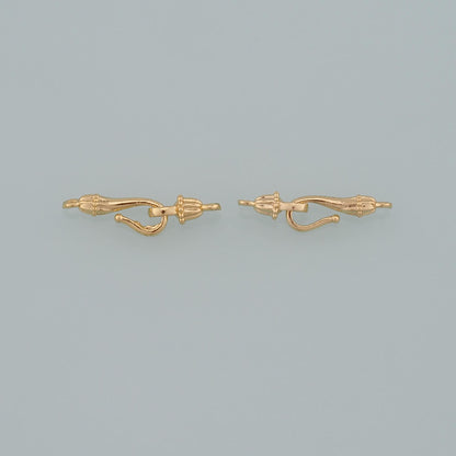 18K Gold Filled Hook Clasp,Flower Clasp Connector for DIY Jewelry Finding Necklace Bracelet
