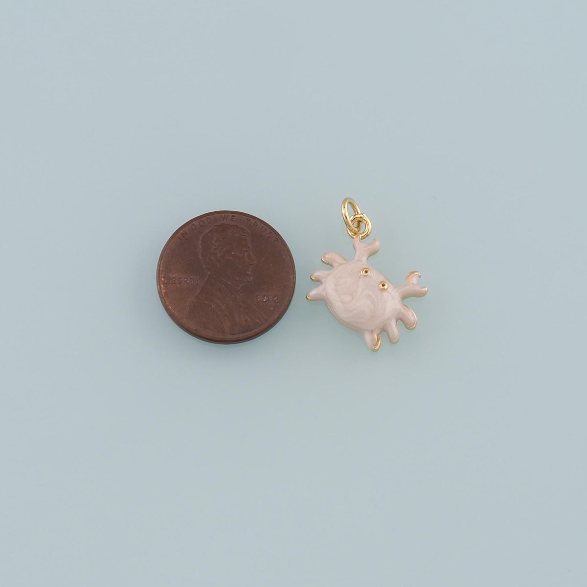 18K Gold Filled Hand Enamel Charm Pendant for Jewelry Making