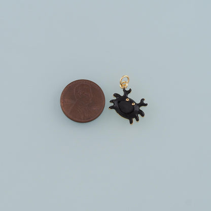 18K Gold Filled Hand Enamel Charm Pendant for Jewelry Making