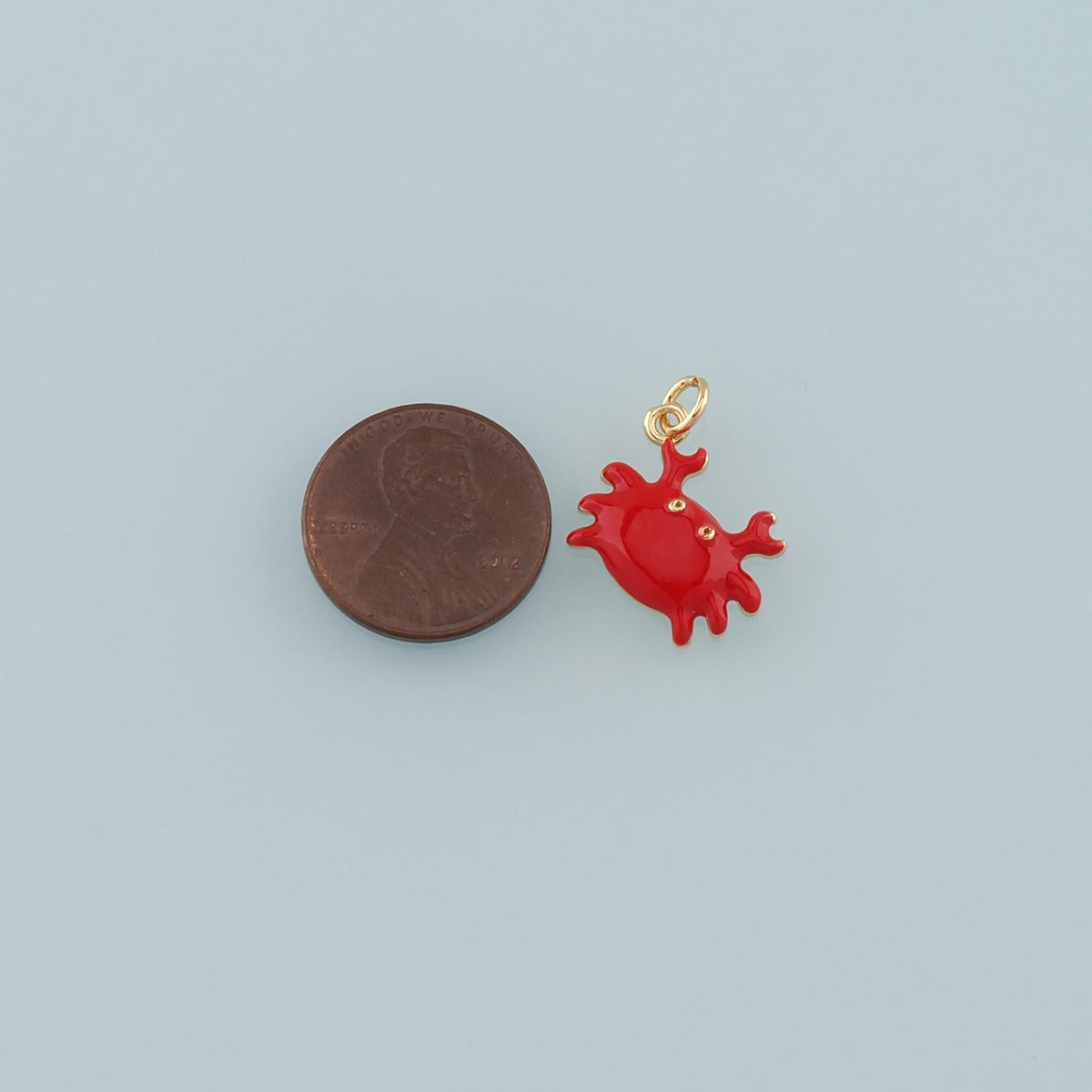 18K Gold Filled Hand Enamel Charm Pendant for Jewelry Making