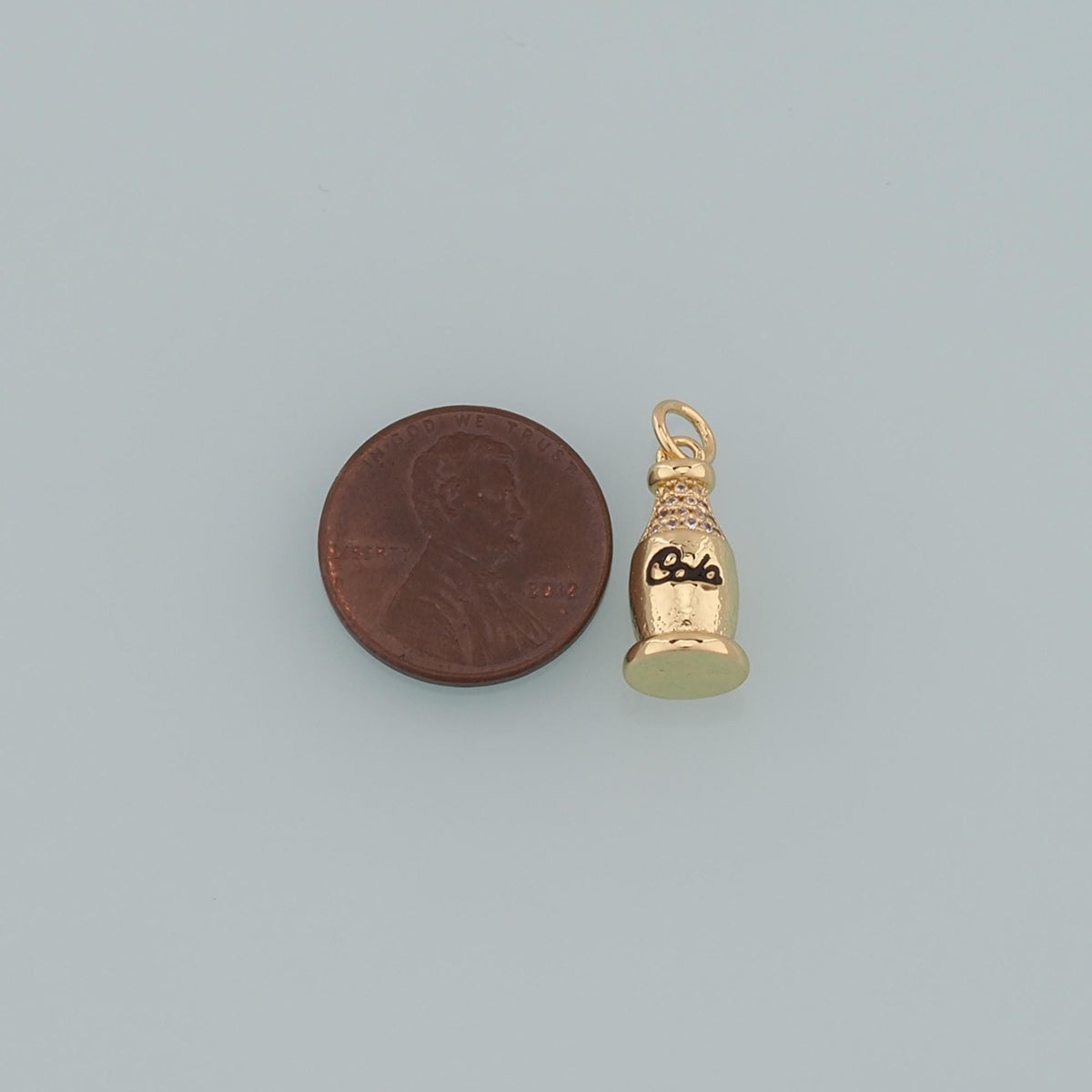 Gold Drinks Charms,18K Gold Filled Cola Pendant,Enamel Cola Charm Bracelet Necklace for DIY Jewelry Making Supply