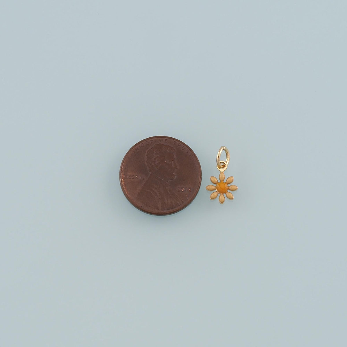 Gold Flower Charms,18K Gold Filled Flower Pendant,Enamel Flower Charm Bracelet Necklace for DIY Jewelry Making Supply