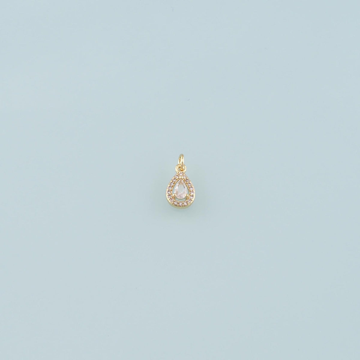 18K Gold Filled Hand CZ Charm Pendant for Jewelry Making