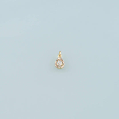 18K Gold Filled Hand CZ Charm Pendant for Jewelry Making