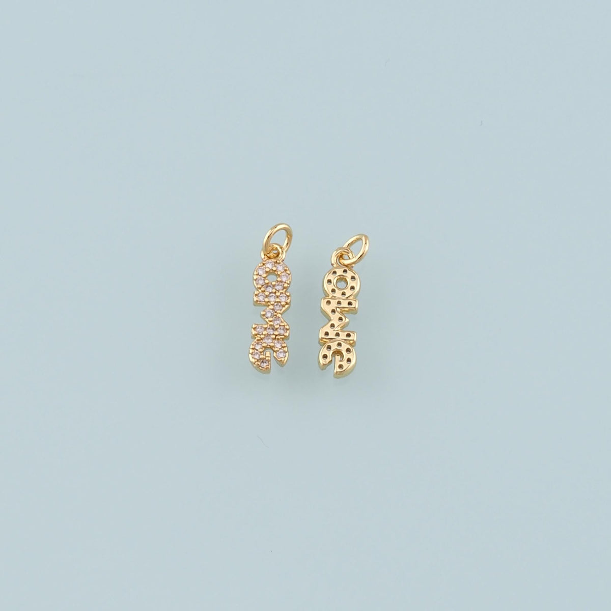 Gold Letter Charms,18K Gold Filled OMG Pendant,CZ Micro Pave omg Charm Bracelet Necklace for DIY Jewelry Making Supply