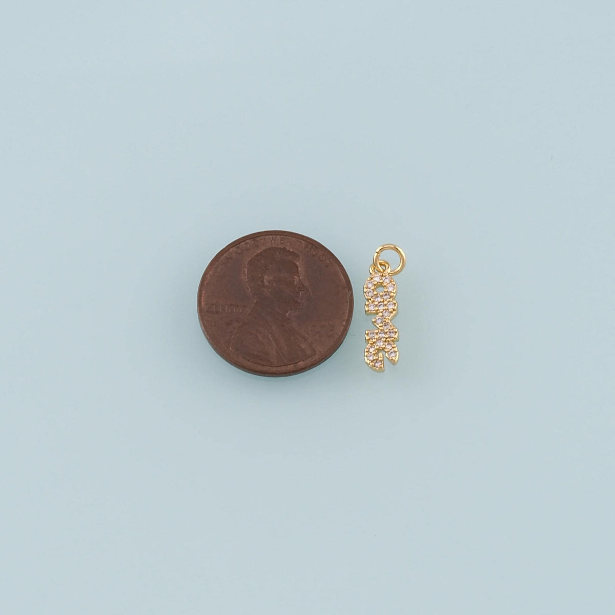Gold Letter Charms,18K Gold Filled OMG Pendant,CZ Micro Pave omg Charm Bracelet Necklace for DIY Jewelry Making Supply