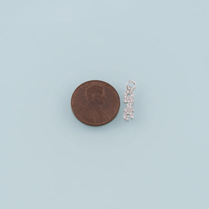 Gold Letter Charms,18K Gold Filled OMG Pendant,CZ Micro Pave omg Charm Bracelet Necklace for DIY Jewelry Making Supply