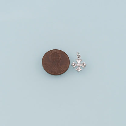 Gold Cross Charms,18K Gold Filled Cross Pendant,CZ Micro Pave Religion Charm Bracelet Necklace for DIY Jewelry Making Supply