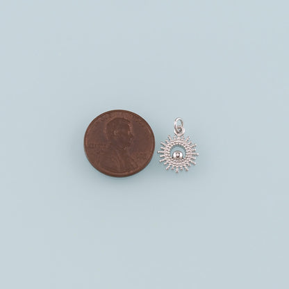 18K Gold Filled Sun Charm Pendant for Jewelry Making
