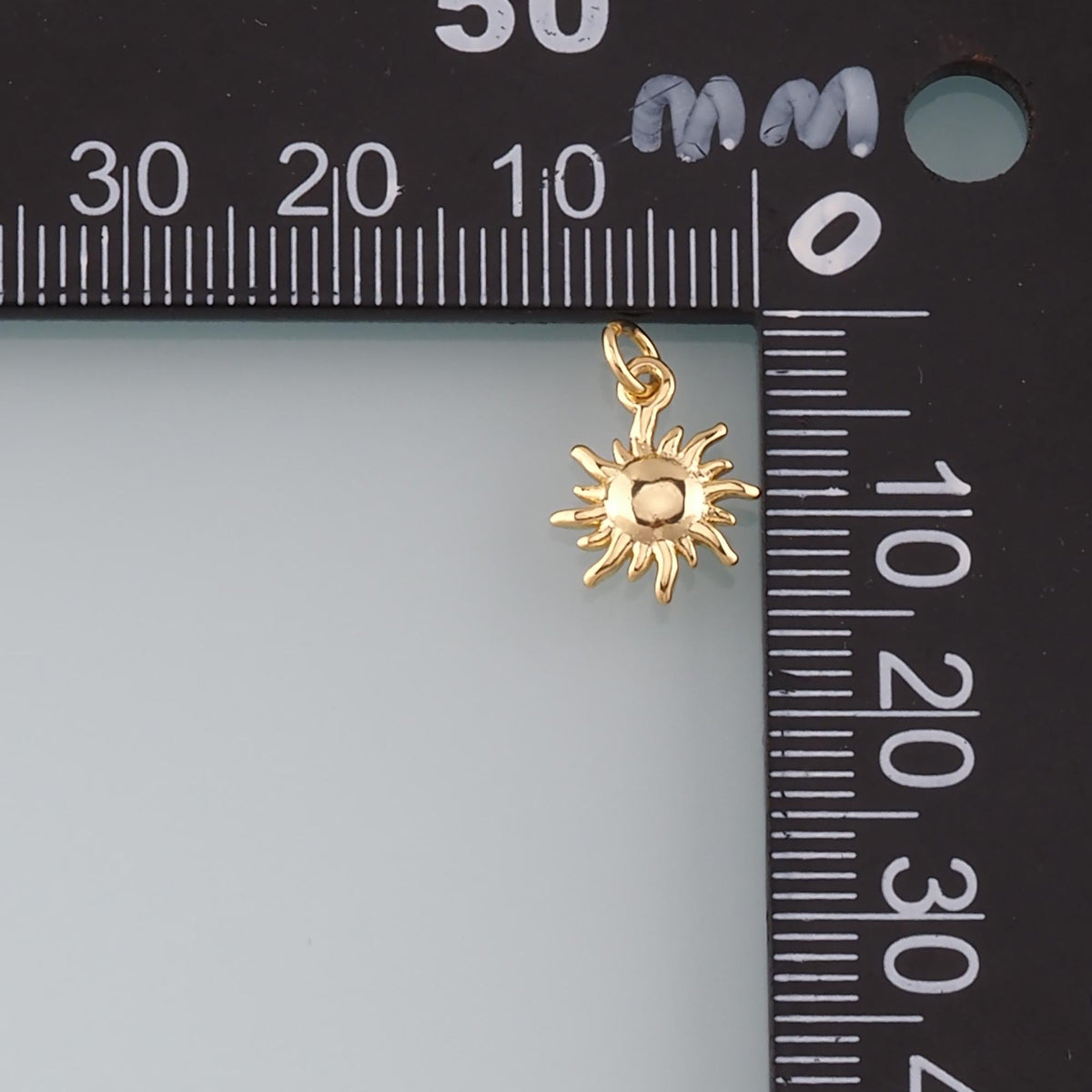 18K Gold Filled Sun Charm Pendant for Jewelry Making