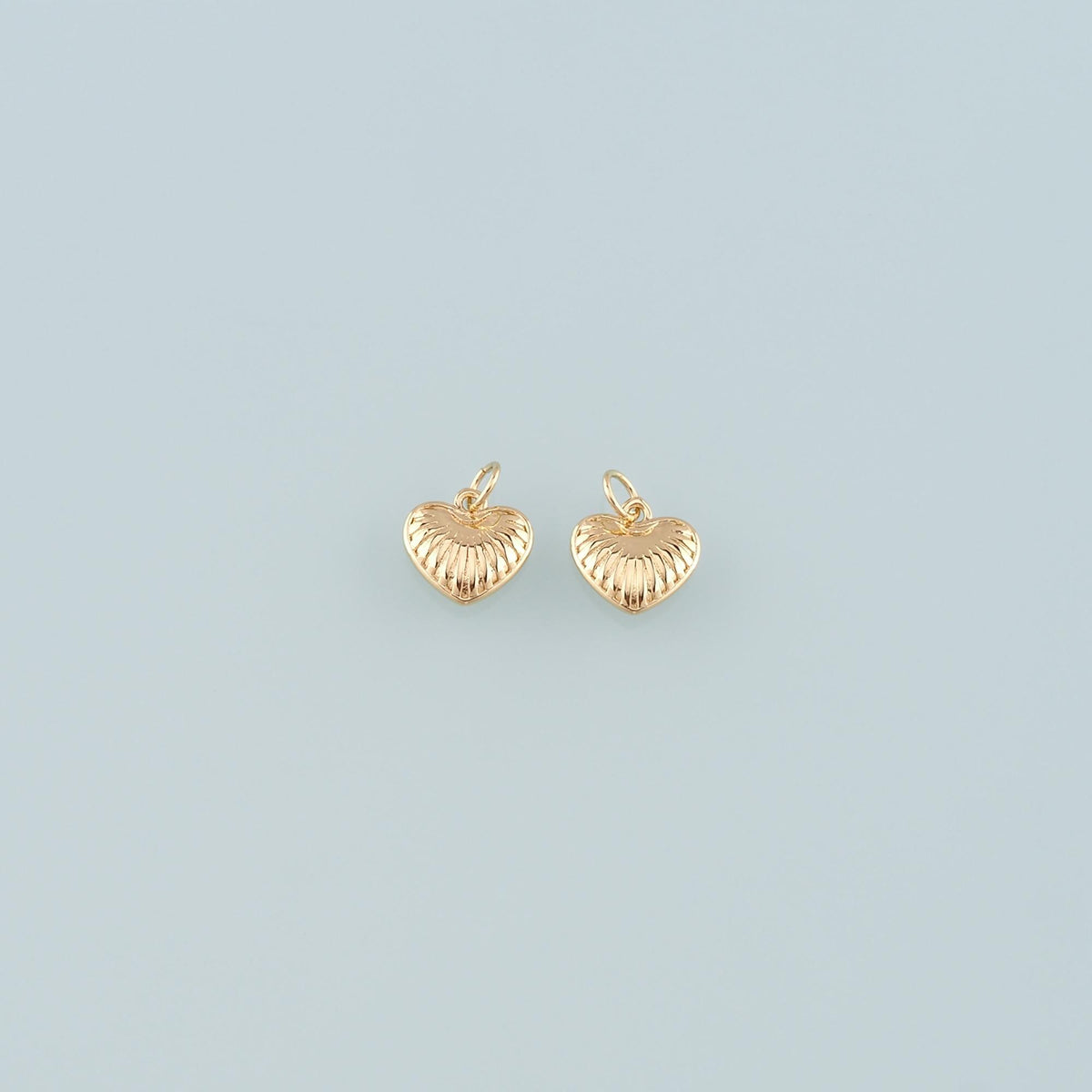 18K Gold Filled Heart Charm Pendant for Jewelry Making