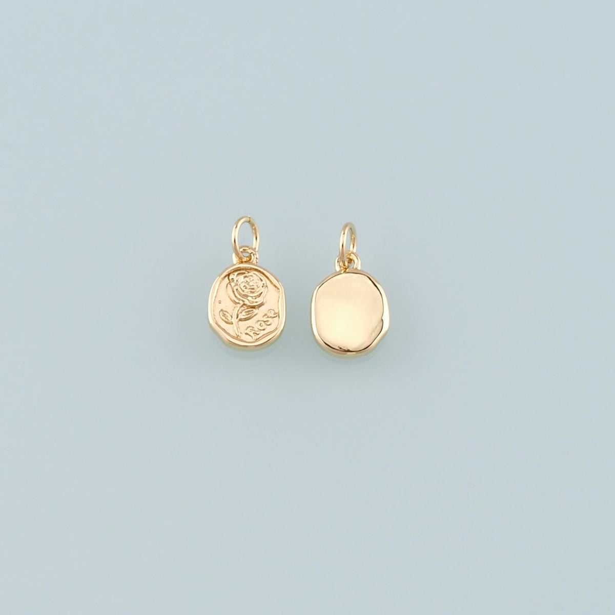 18K Gold Filled Flower Charm Pendant for Jewelry Making