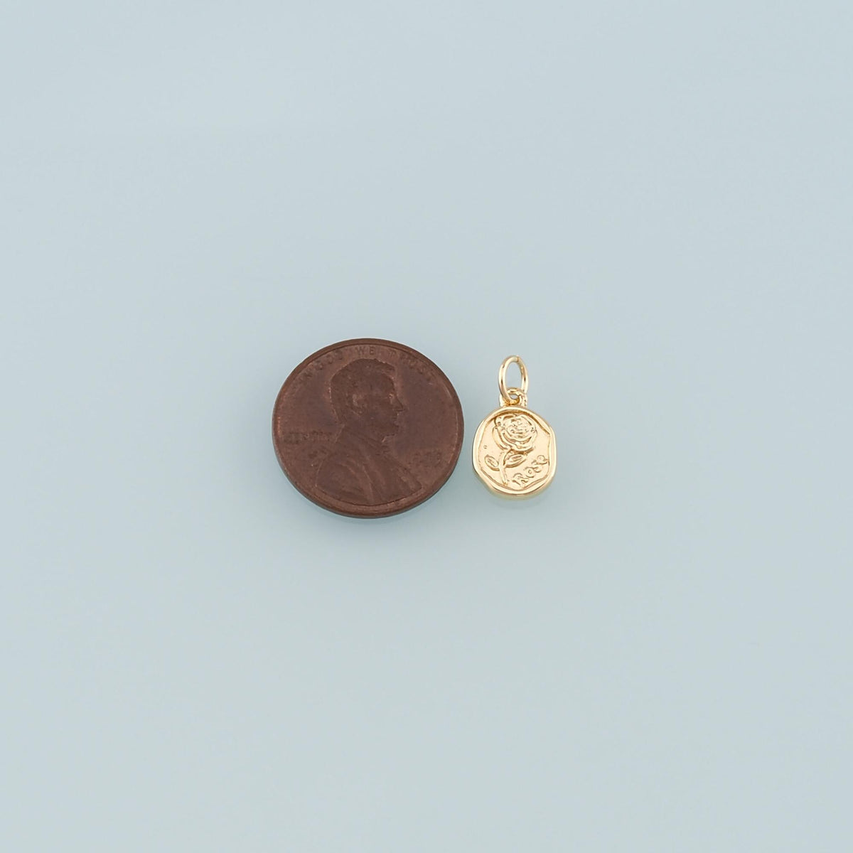 18K Gold Filled Flower Charm Pendant for Jewelry Making
