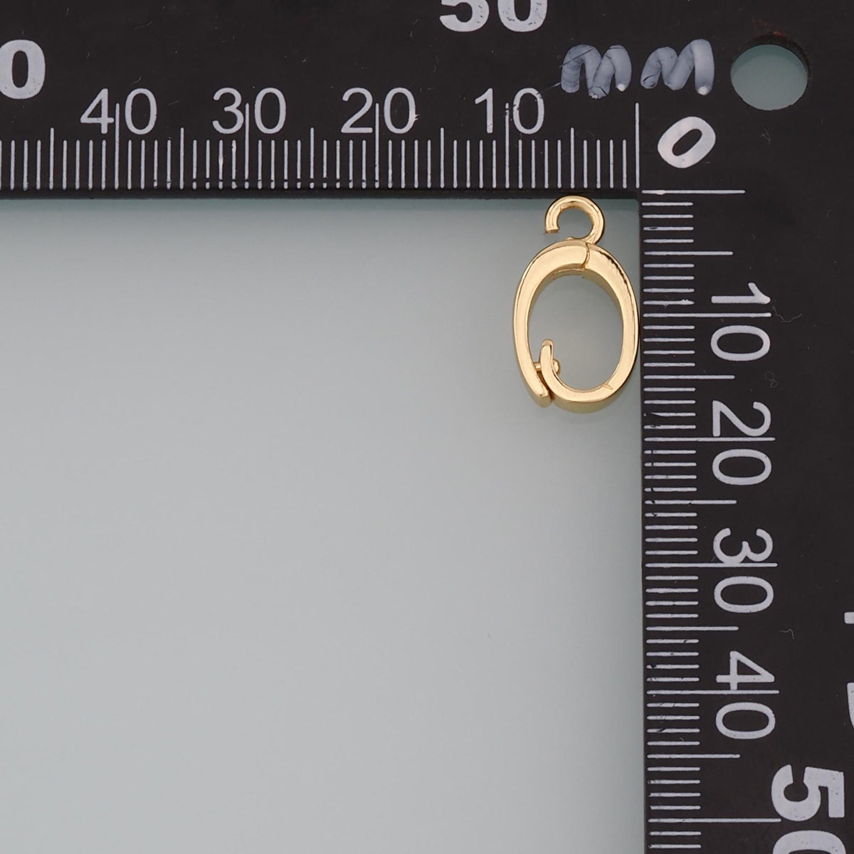 18K Gold Filled Oval Snap Clasp,Carabiner Lock Connector,Spring Push Gate for DIY Jewelry Finding Necklace Bracelet