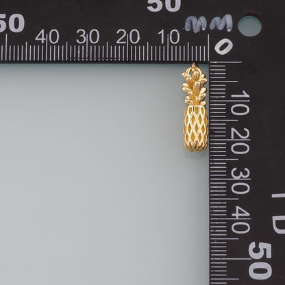 Gold Pineapple Charms,18K Gold Filled Pineapple Pendant,Fruit Charm Bracelet Necklace for DIY Jewelry Making Supply
