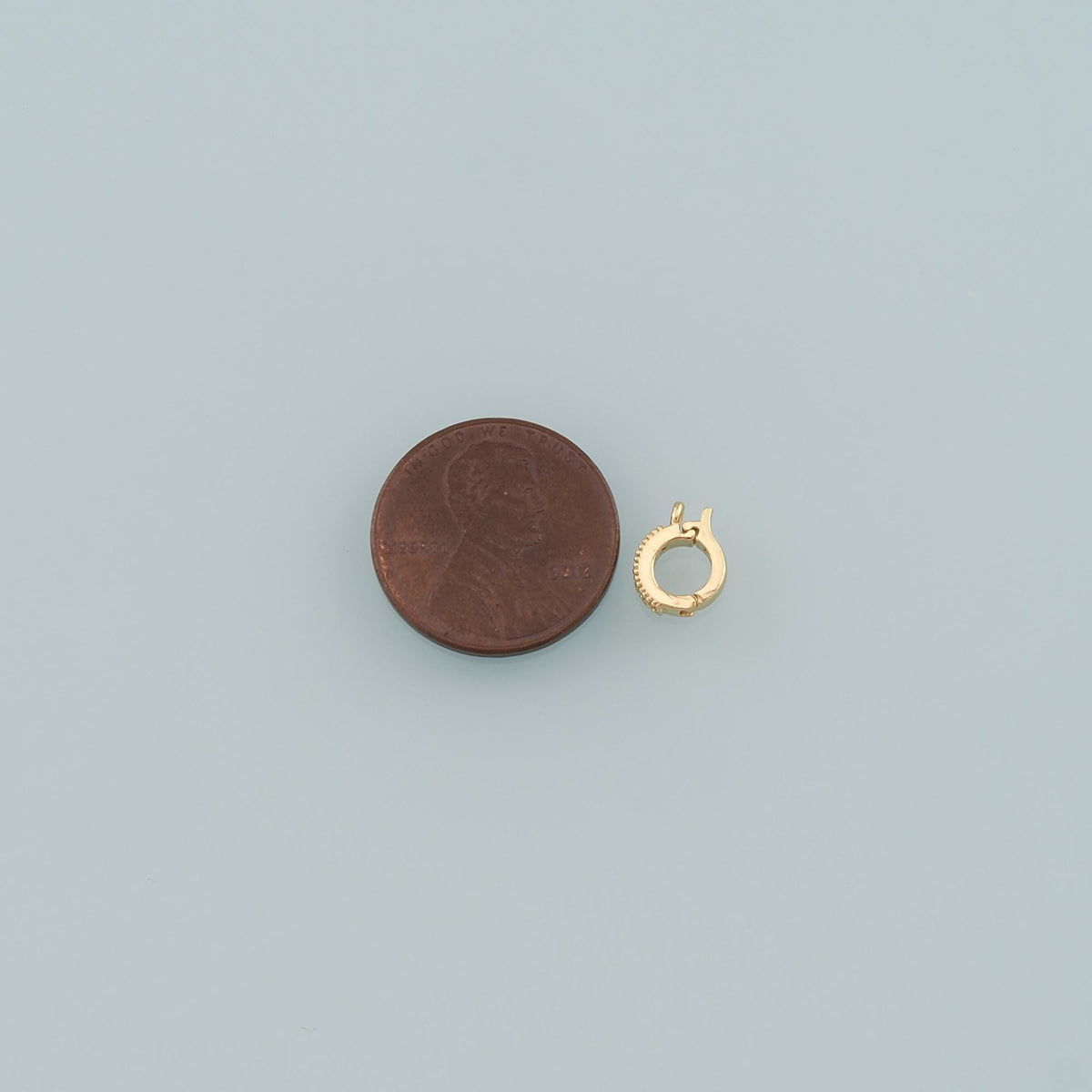 18K Gold Filled Round Snap Clasp,Carabiner Lock Connector,Spring Push Gate for DIY Jewelry Finding Necklace Bracelet