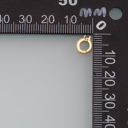18K Gold Filled Round Snap Clasp,Carabiner Lock Connector,Spring Push Gate for DIY Jewelry Finding Necklace Bracelet