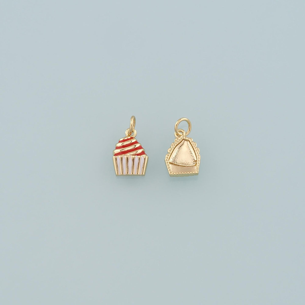 18K Gold Filled Enamel Charm Pendant for Jewelry Making