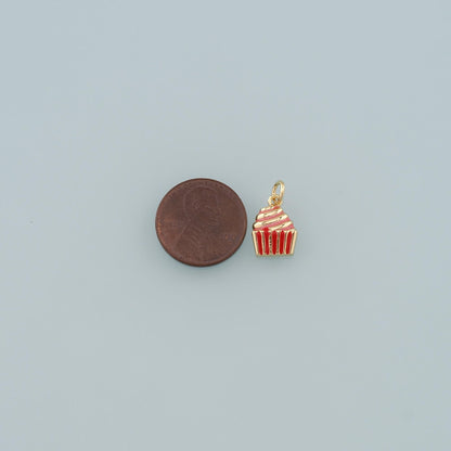 18K Gold Filled Enamel Charm Pendant for Jewelry Making