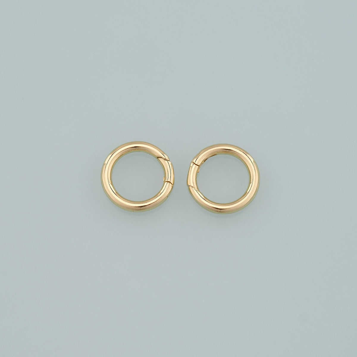18K Gold Filled Round Carabiner Clasp,Carabiner Lock Connector,Spring Push Gate for DIY Jewelry Clasp Finding Necklace Bracel