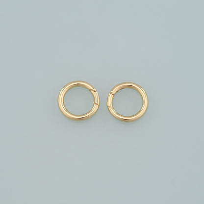 18K Gold Filled Round Carabiner Clasp,Carabiner Lock Connector,Spring Push Gate for DIY Jewelry Clasp Finding Necklace Bracel