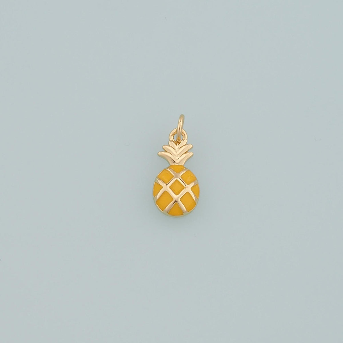 Gold Pineapple Charms,18K Gold Filled Pineapple Pendant,Enamel Fruit Charm Bracelet Necklace for DIY Jewelry Making Supply
