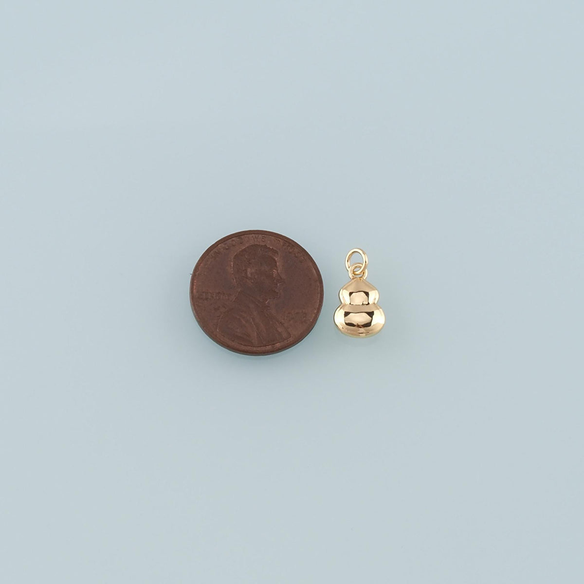18K Gold Filled Gourd Pendant,Gourd Charm Bracelet Necklace for DIY Jewelry Making Supply