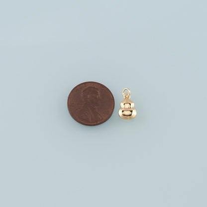 18K Gold Filled Gourd Pendant,Gourd Charm Bracelet Necklace for DIY Jewelry Making Supply