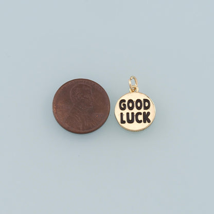 18K Gold Filled Hand Enamel Charm Pendant for Jewelry Making