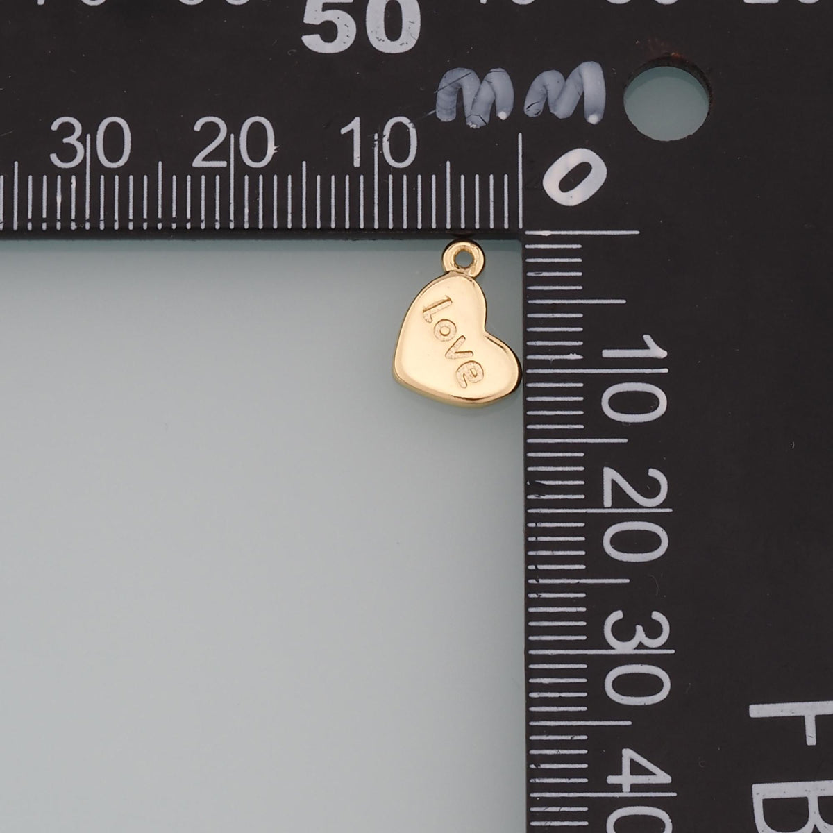 Gold Love Charms,18K Gold Filled Heart Pendant,Dainty Heart Charm Bracelet Necklace for DIY Jewelry Making Supply