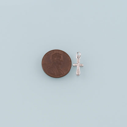 Gold Cross Charms,18K Gold Filled Cross Pendant,Religion Charm Bracelet Necklace for DIY Jewelry Making Supply