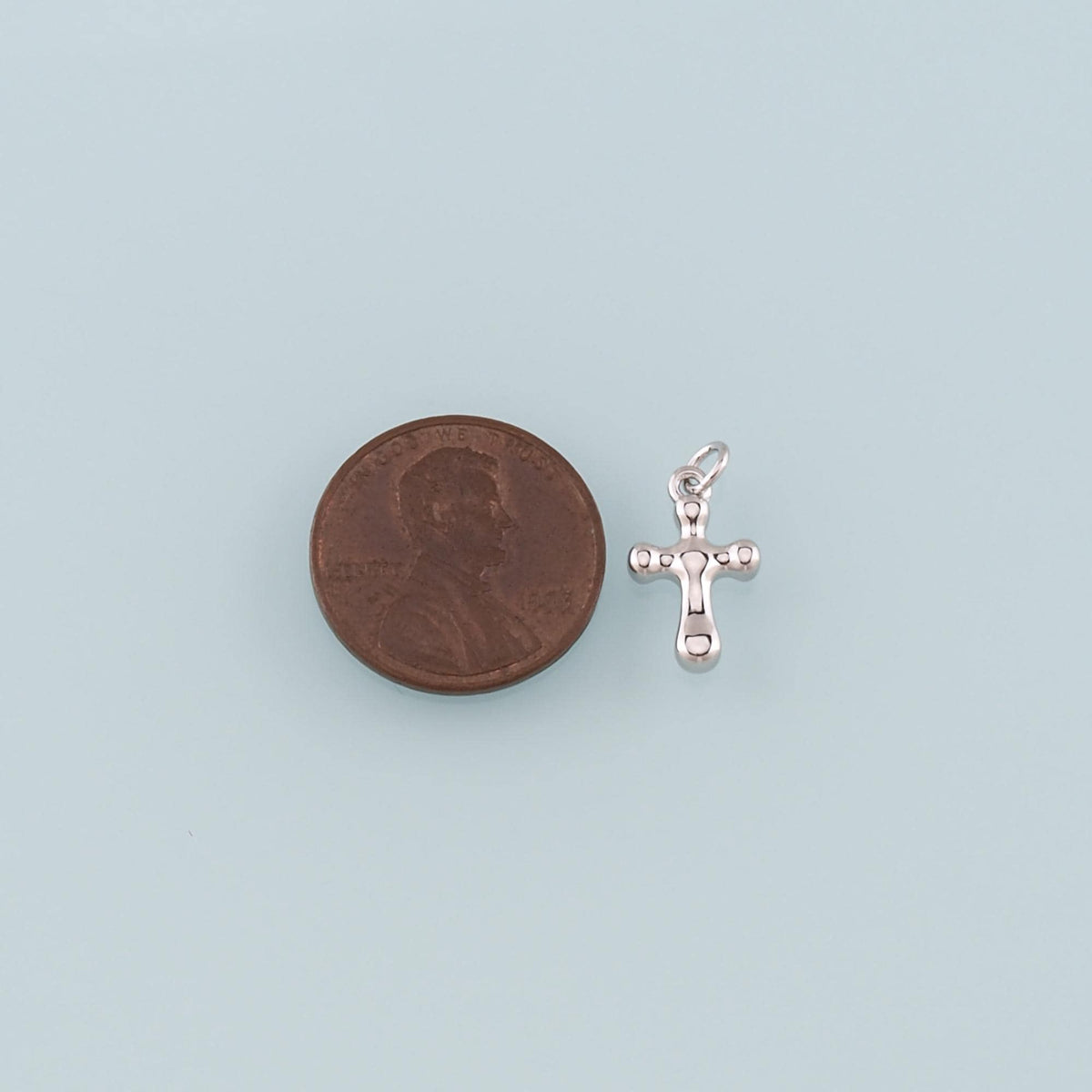 18K Gold Filled Cross Charm Pendant for Jewelry Making