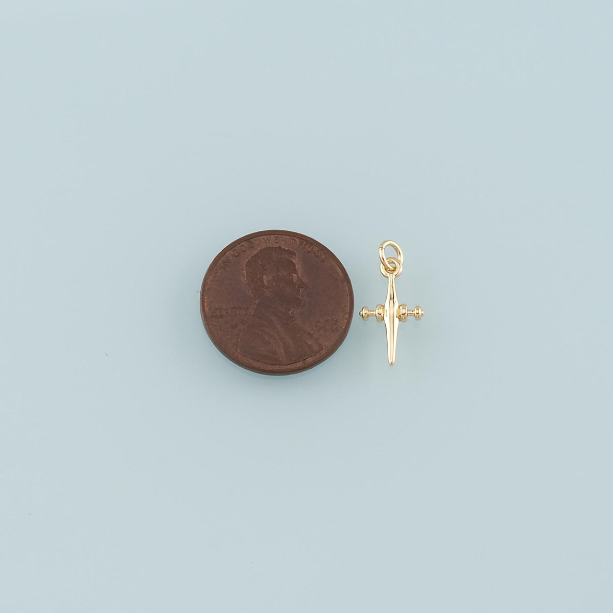 Gold Cross Charms,18K Gold Filled Cross Pendant,Religion Charm Bracelet Necklace for DIY Jewelry Making Supply