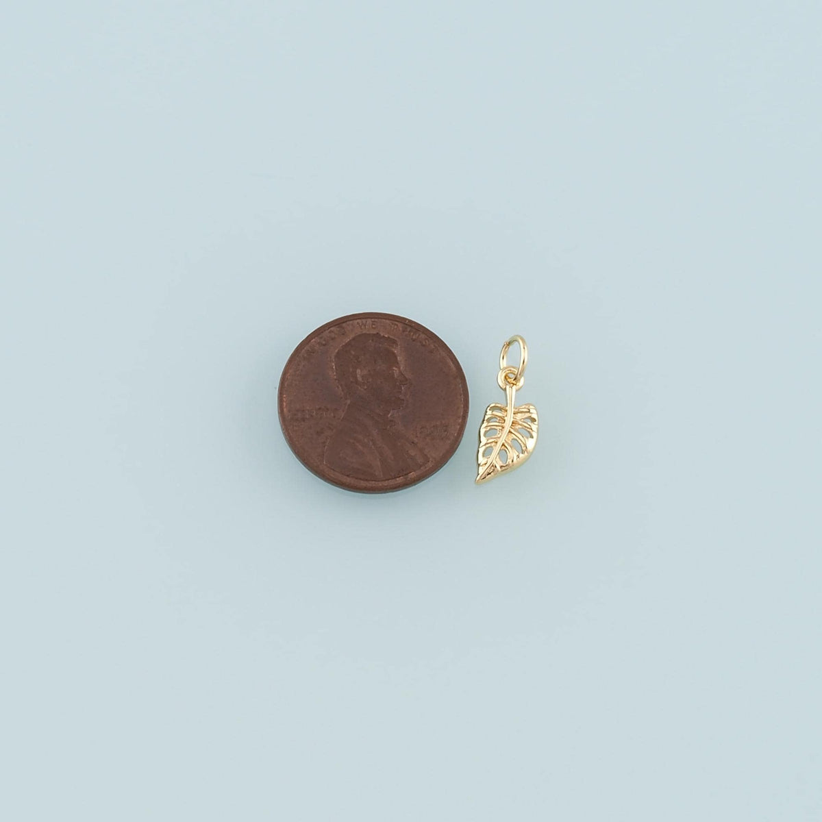 Gold Leaves Charm,18K Gold Filled Leaf Pendant,Leaf Charm Bracelet Necklace for DIY Jewelry Making Supply
