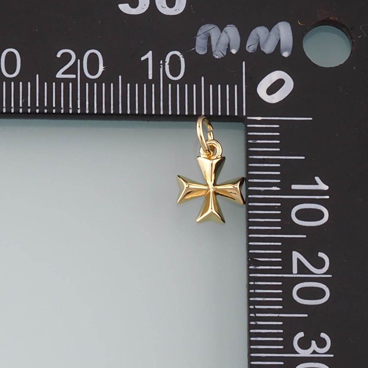 Gold Cross Charms,18K Gold Filled Cross Pendant,Religion Charm Bracelet Necklace for DIY Jewelry Making Supply
