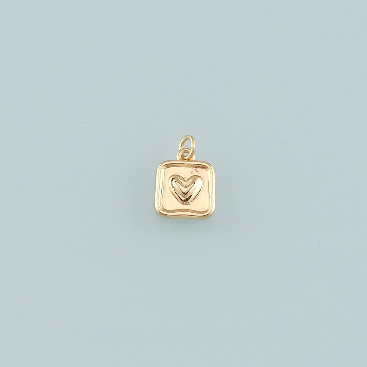 Gold Heart Charms,18K Gold Filled Heart Pendant,Dainty Heart Charm Bracelet Necklace for DIY Jewelry Making Supply