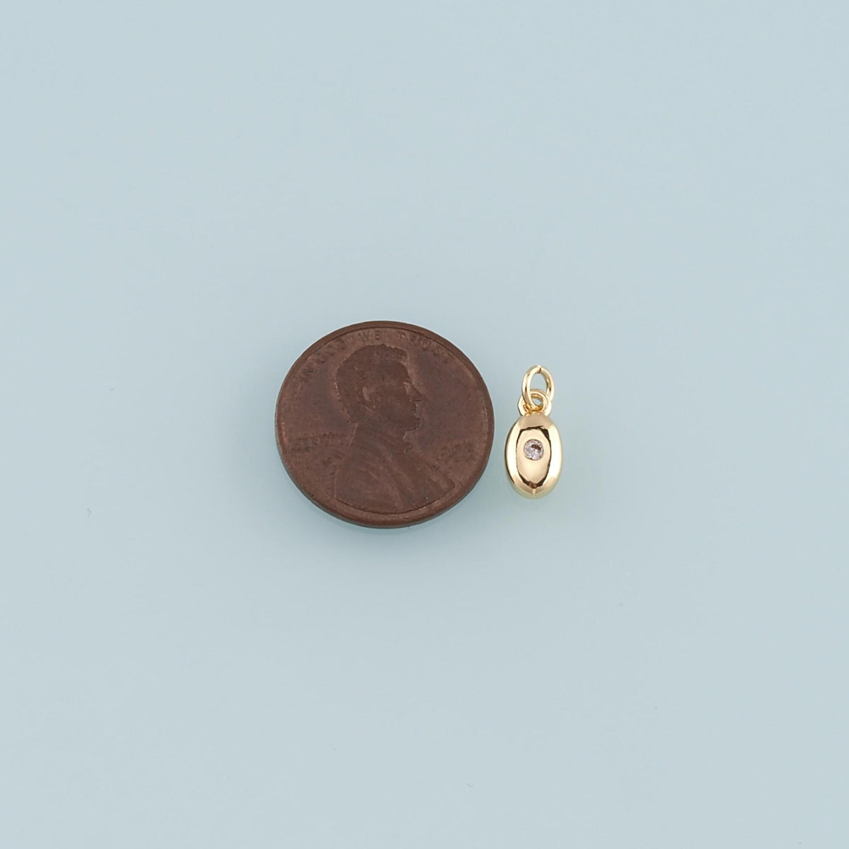 18K Gold Filled Hand CZ Charm Pendant for Jewelry Making
