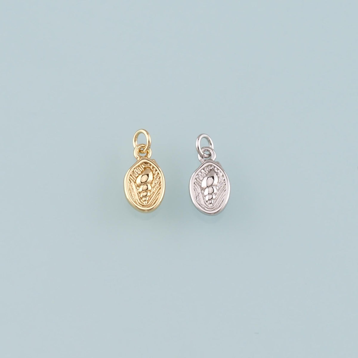 Gold Conch Charms,18K Gold Filled Shell Pendant,Conch Shell Charm Bracelet Necklace for DIY Jewelry Making Supply