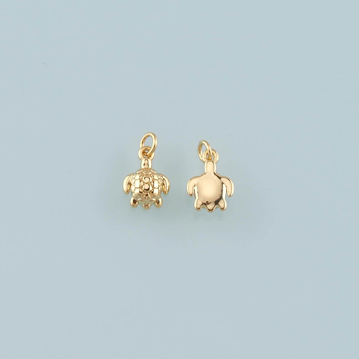 Gold Ocean Charms,18K Gold Filled Turtle Pendant,Turtle Charm Bracelet Necklace for DIY Jewelry Making Supply