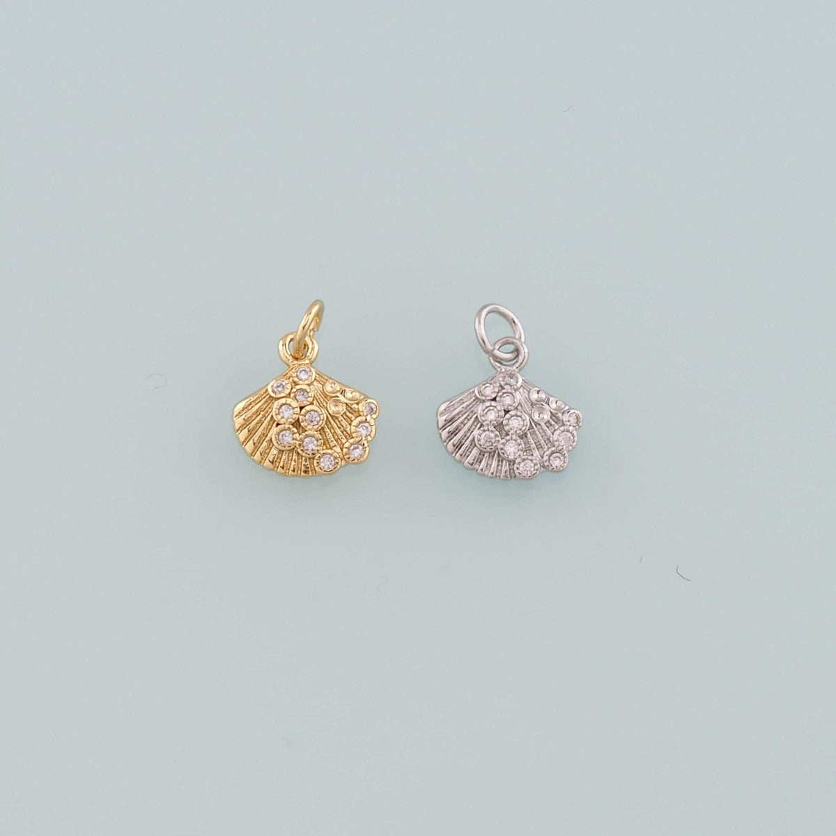 Gold Conch Charms,18K Gold Filled Conch Pendant,Conch Shell Charm Bracelet Necklace for DIY Jewelry Making Supply