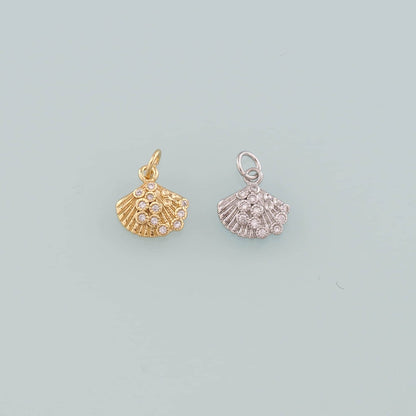 Gold Conch Charms,18K Gold Filled Conch Pendant,Conch Shell Charm Bracelet Necklace for DIY Jewelry Making Supply