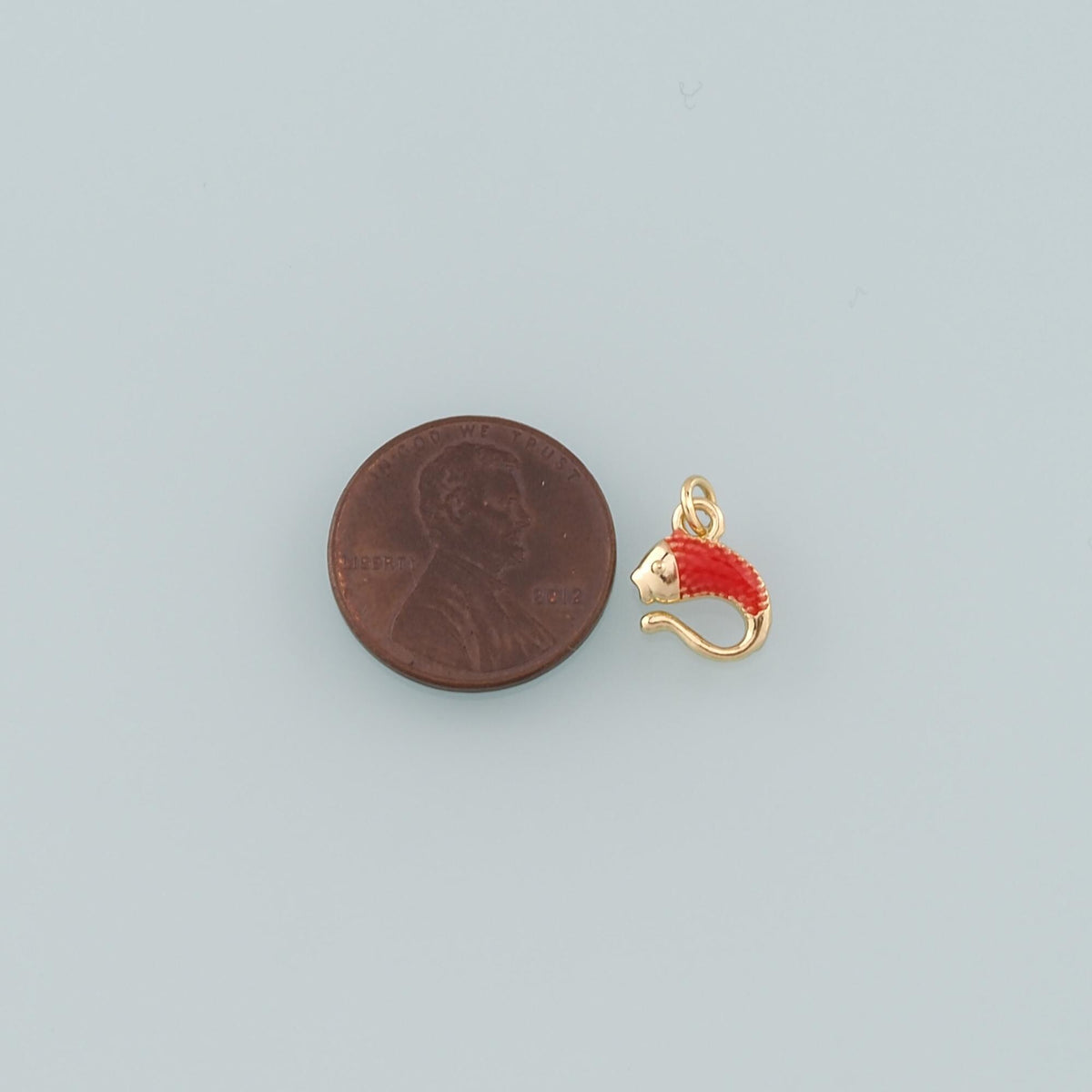 18K Gold Filled Enamel Fish Charm Pendant for Jewelry Making