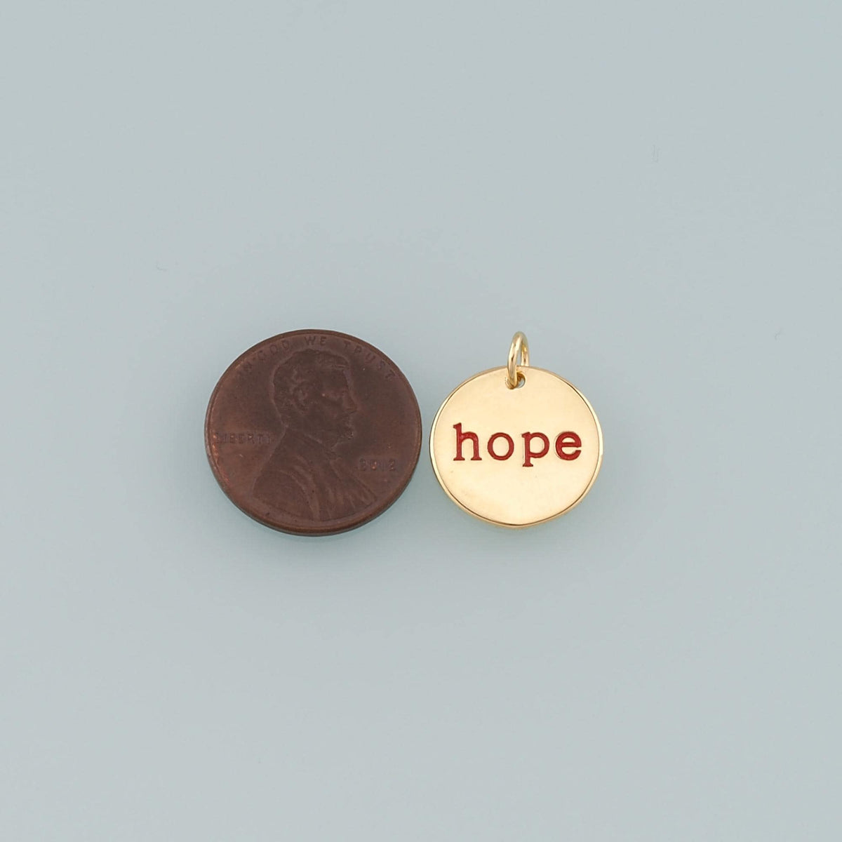 Gold letter Charms,18K Gold Filled Hope Pendant,Enamel Hope Charm Bracelet Necklace for DIY Jewelry Making Supply