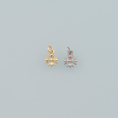 Gold Cross Charms,18K Gold Filled Cross Pendant,Religion Charm Bracelet Necklace for DIY Jewelry Making Supply