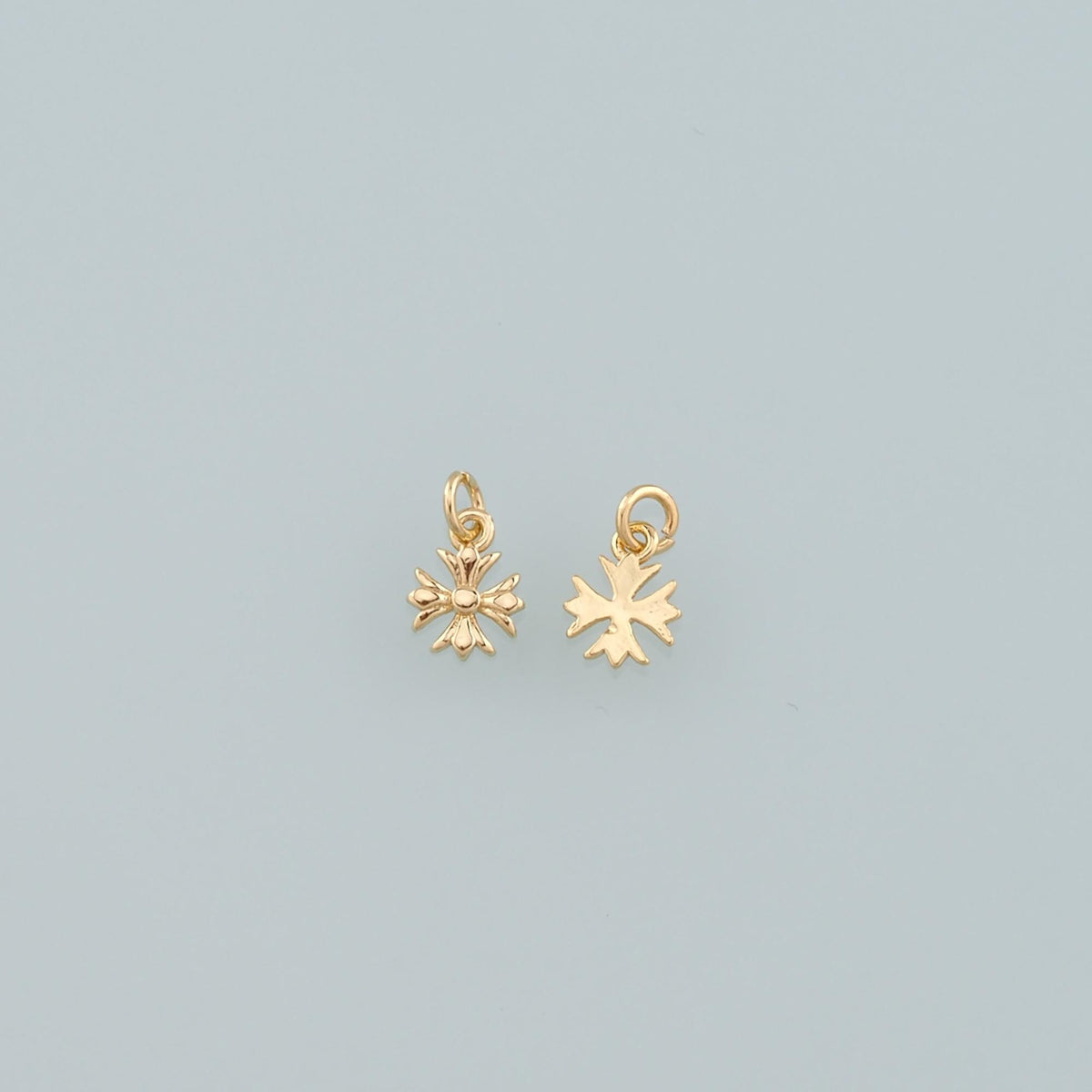 Gold Cross Charms,18K Gold Filled Cross Pendant,Religion Charm Bracelet Necklace for DIY Jewelry Making Supply