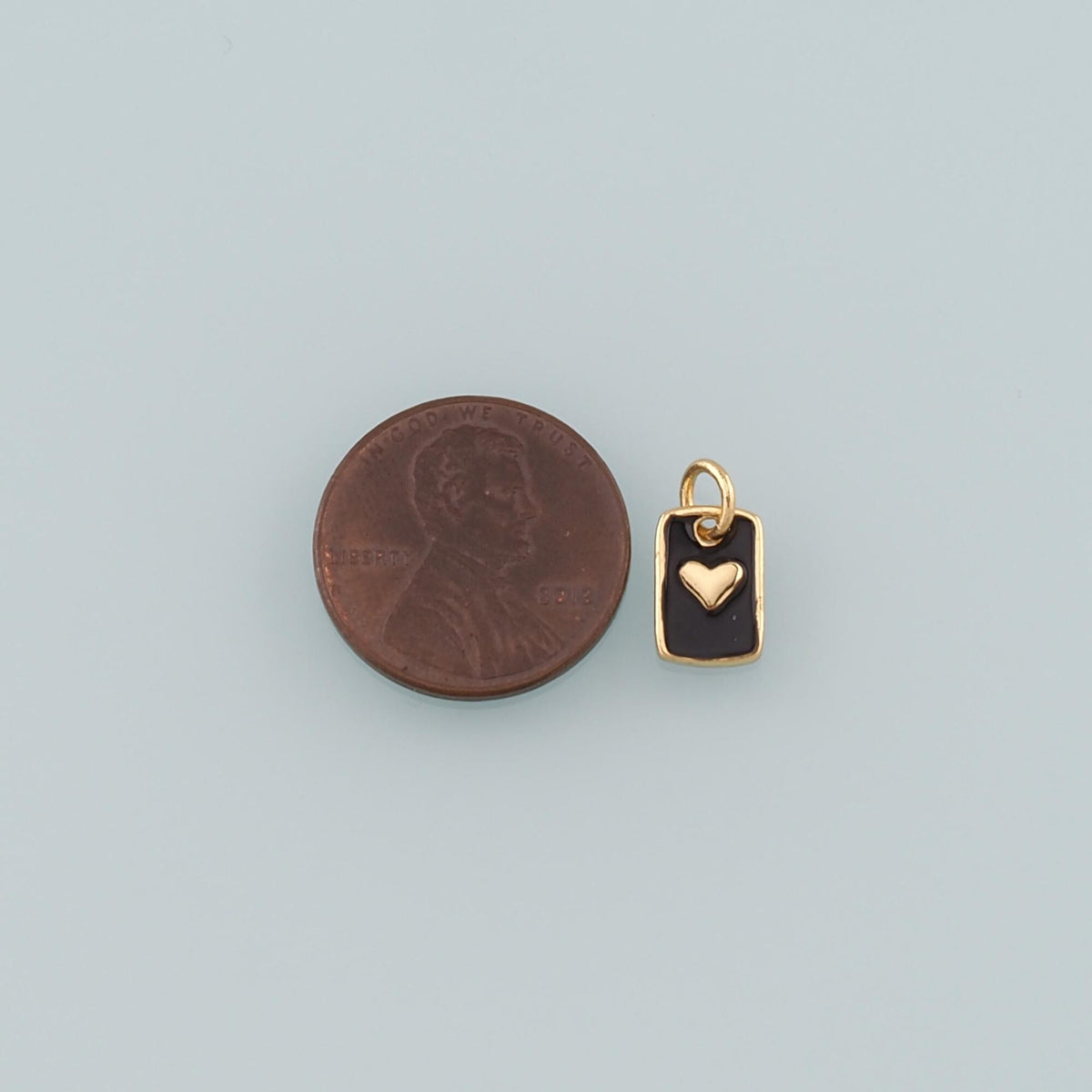 18K Gold Filled Heart Enamel Charm Pendant for Jewelry Making