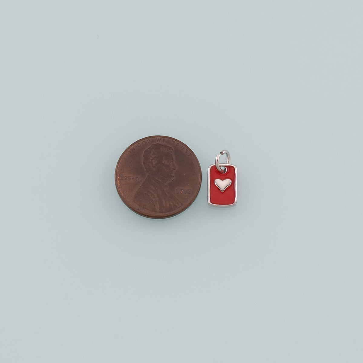 18K Gold Filled Heart Enamel Charm Pendant for Jewelry Making