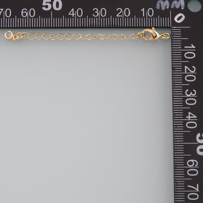 18K Gold Filled Chain Extender for Necklace Bracelet Supply Component Findings Extenders Lobster Claw Clasps with Gold Extend