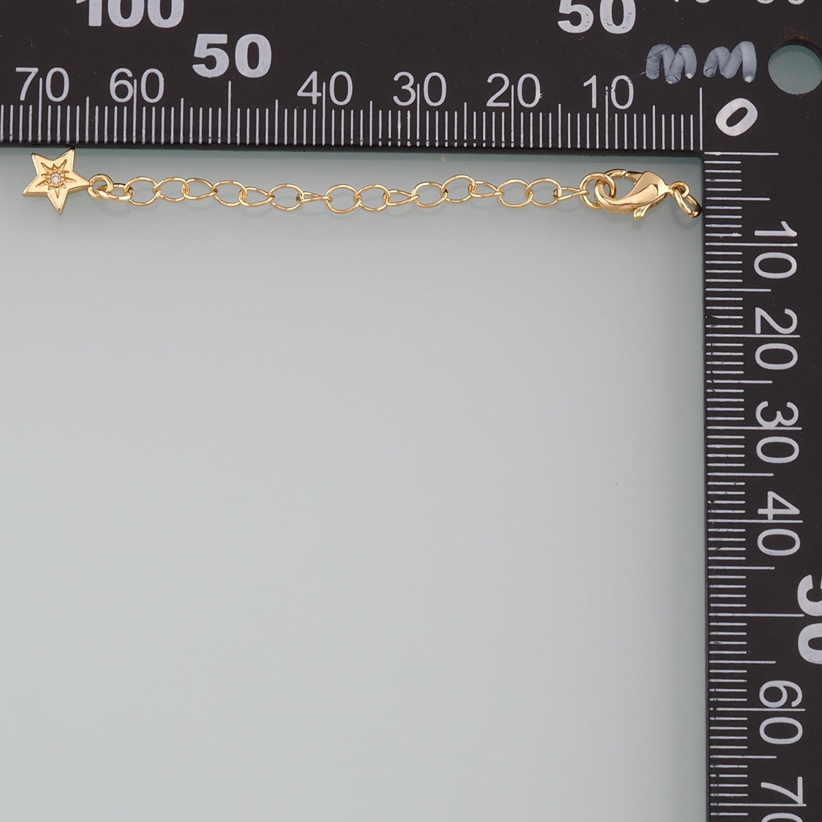 18K Gold Filled Star Chain Extender for Necklace Bracelet Supply Component Findings Extenders Lobster Claw Clasps with Gold E