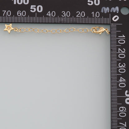 18K Gold Filled Star Chain Extender for Necklace Bracelet Supply Component Findings Extenders Lobster Claw Clasps with Gold E